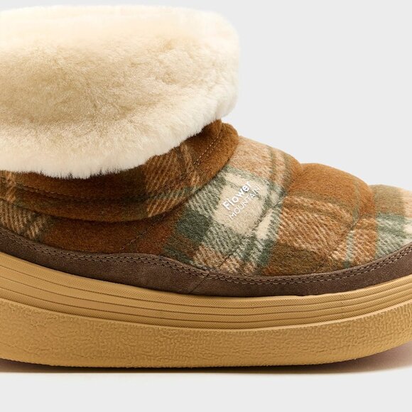 NEW FLOWER MOUNTAIN Wool Shearling Fami Mid Winter Boots unisex 1125 13t7 - Picture 9 of 11